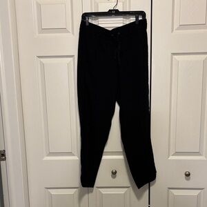 Lou & Grey Black Drawstring Pants Dress Pant Fabric
